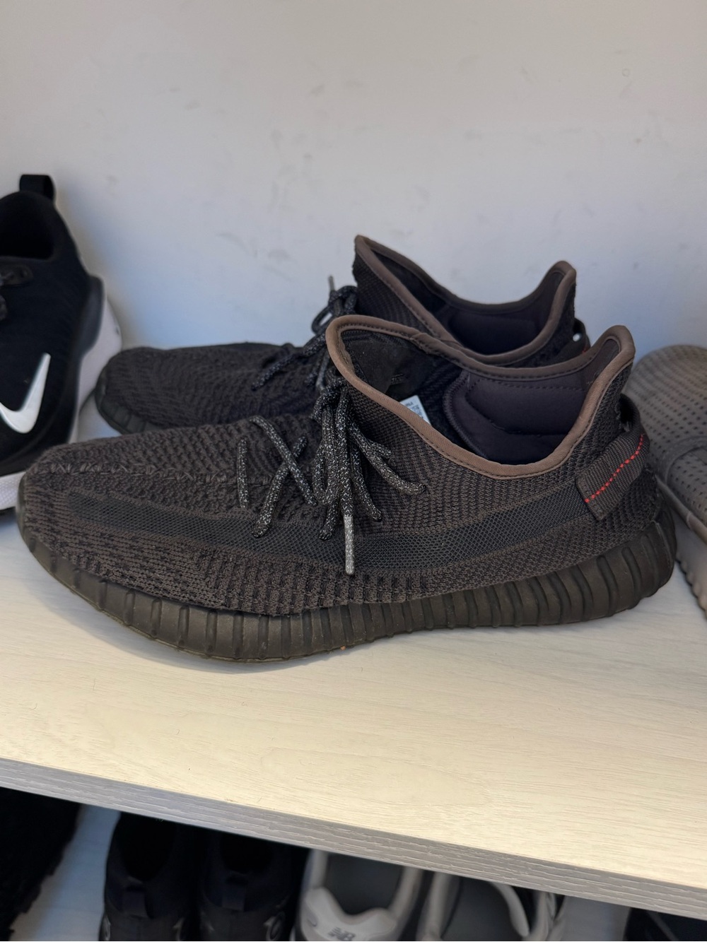 adidas Yeezy Brown and Black Sneaker Interior Detail